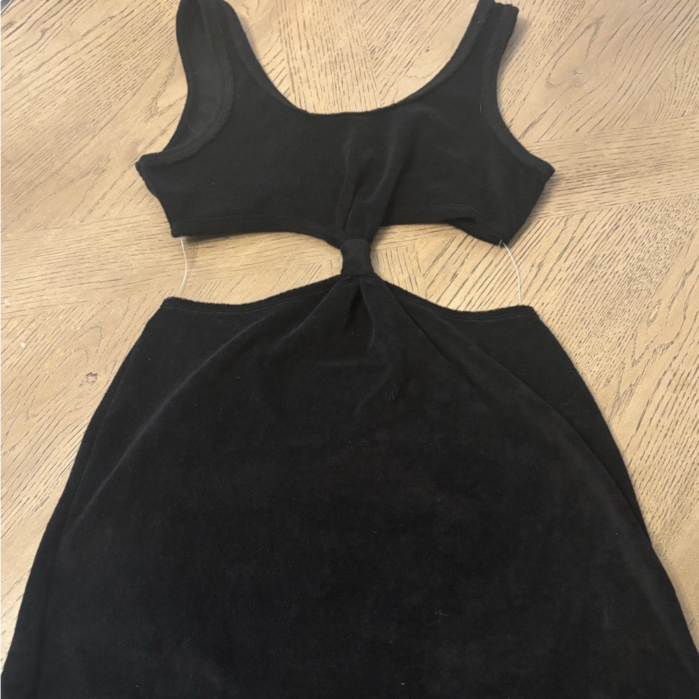 Swim cover up. Black stylish cut out!